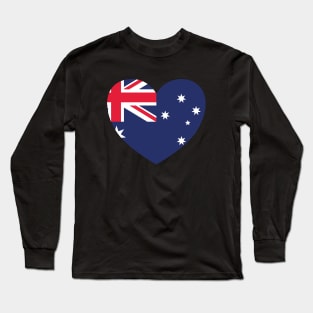 Australian Flag Heart - Flag of Australia Long Sleeve T-Shirt